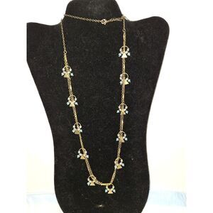 A Women's Charm Necklace Gold Tone Unique Rustic Grandma Chic Gypsy